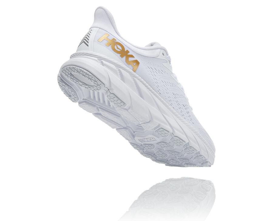 Hoka Australia One One Clifton 7 - Mens Running Shoes White - RVKIM-0952